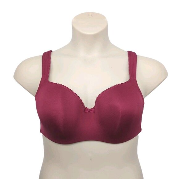 Lane Bryant Cacique Womens Bra Smooth Balconette U/W Size 40C Red  Burgandy - Picture 1 of 10